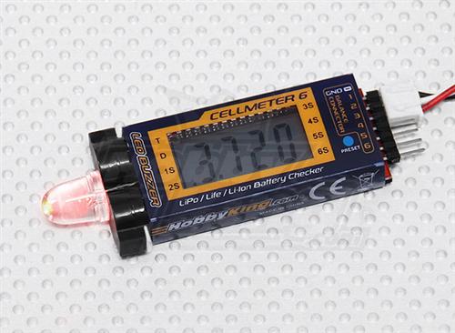HK-CM-06 HobbyKing Cellmeter-6 Lipo/Life/Li-ion Cell Checker & Alarm